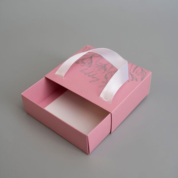 15х12х5 коробка-сумка рожева "Be happy" 0028 фото