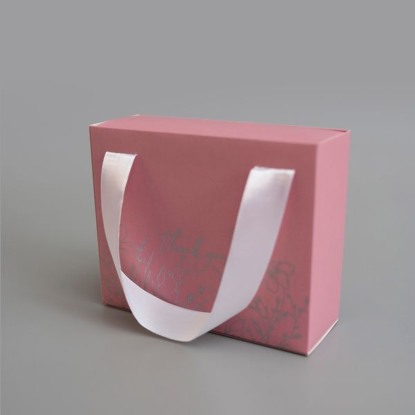 15х12х5 коробка-сумка рожева "Thank you" 0031 фото